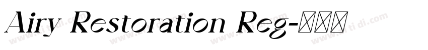Airy Restoration Reg字体转换